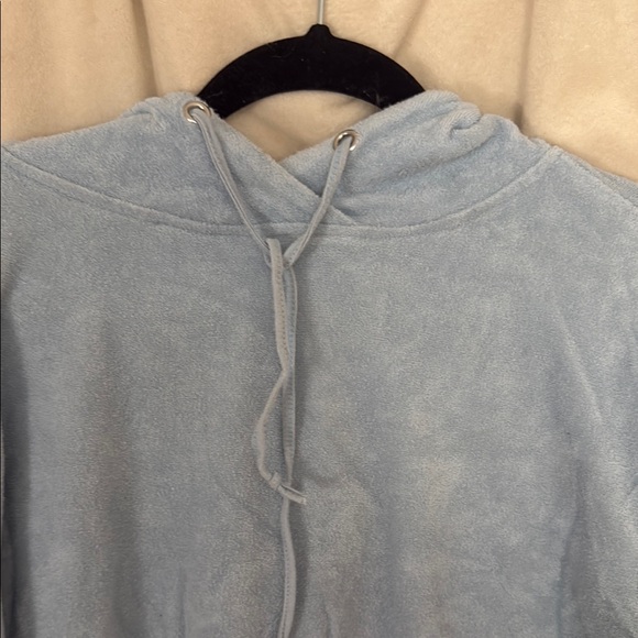 Light Blue Cropped Hoodie - Picture 2 of 6